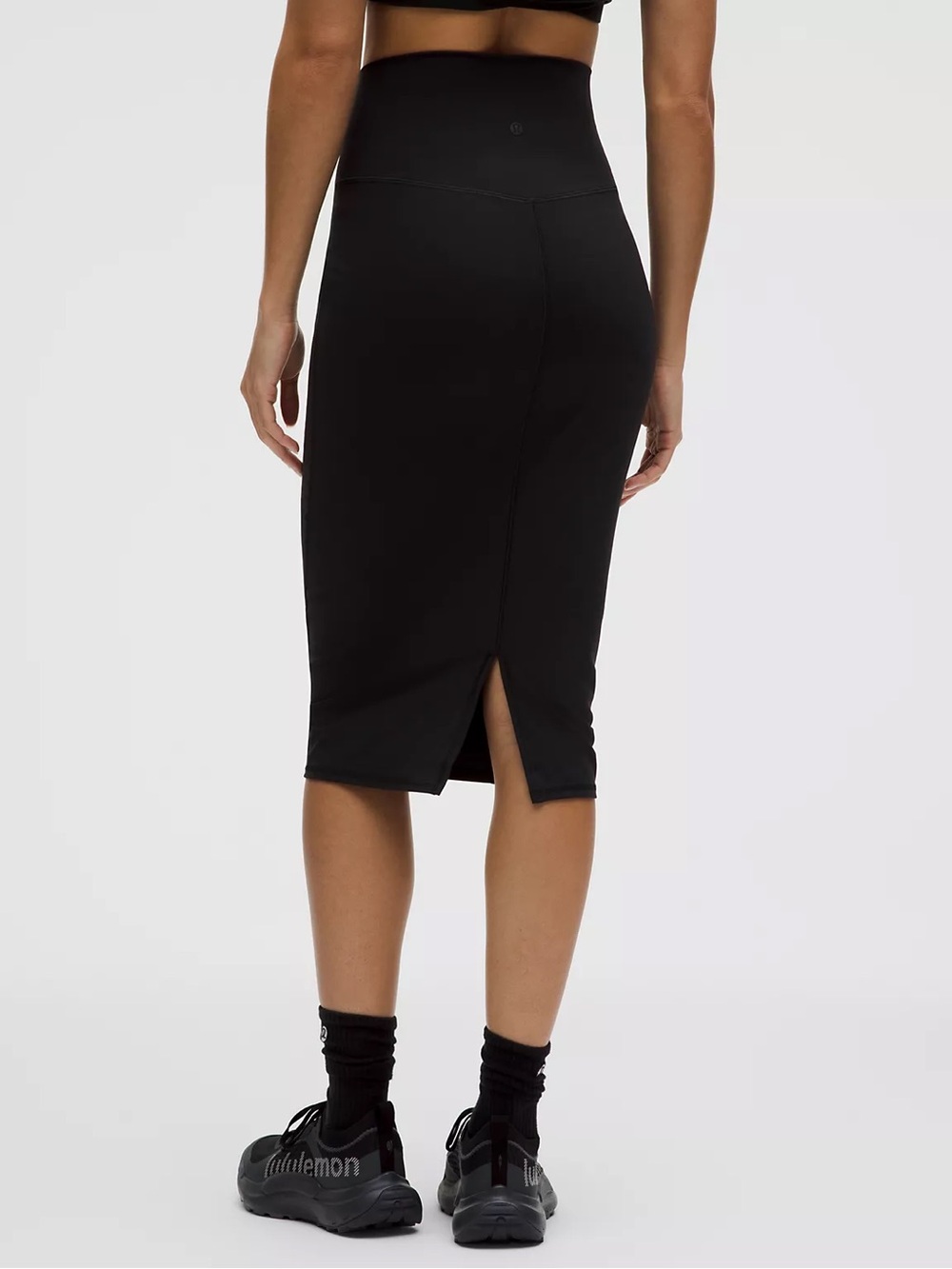 lululemon Nulu Slim-Fit High-Rise Midi Skirt Black Size 6 LW8AH0S - Picture 2 of 13